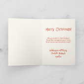 サンタおもしろいレトロクリスマスイブホリデーカード シーズンカード (内部)