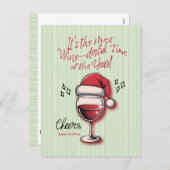 サンタおもしろいワイン シーズンポストカード (正面/裏面)