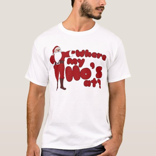 サンタおもしろいーでの私の写真 Tシャツ (正面)