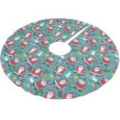 サンタおもしろいーとウサギ ブラッシュドポリエステルツリースカート (アングル)