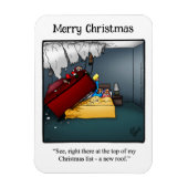 サンタおもしろいーの屋上ギフトユーモア磁石ギフト マグネット (縦)