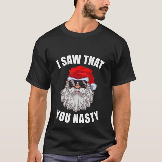サンタおもしろいーの醜いクリスマスセータークリスマス Tシャツ (正面)