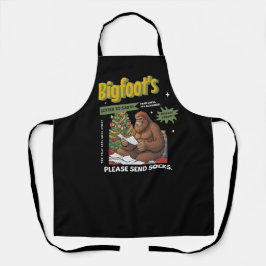 サンタおもしろいーへのクリスマスビッグフット手紙 エプロン