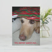 サンタおもしろいーを見るゴールデンレトリバー シーズンカード (スタンド正面)