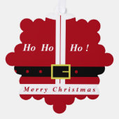 サンタおもしろいー付きクリスマスオーナメントカードギフト オーナメントカード (正面)