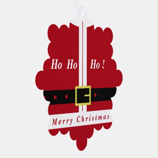 サンタおもしろいー付きクリスマスオーナメントカードギフト オーナメントカード (右)