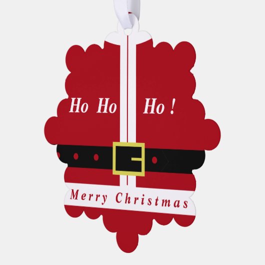 サンタおもしろいー付きクリスマスオーナメントカードギフト オーナメントカード (左)