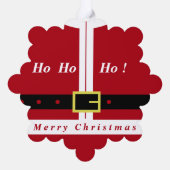 サンタおもしろいー付きクリスマスオーナメントカードギフト オーナメントカード (裏面)