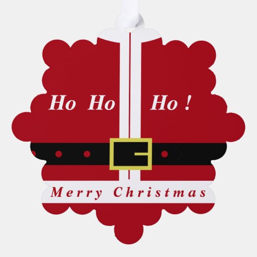 サンタおもしろいー付きクリスマスオーナメントカードギフト オーナメントカード (裏面)