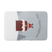 サンタおもしろい名前をカスタムするバスマットをスタック バスマット (正面)
