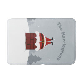 サンタおもしろい名前をカスタムするバスマットをスタック バスマット