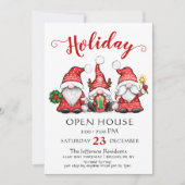 サンタおもしろい格言ズクリスマスホリデーオープンハウス 招待状 (正面)