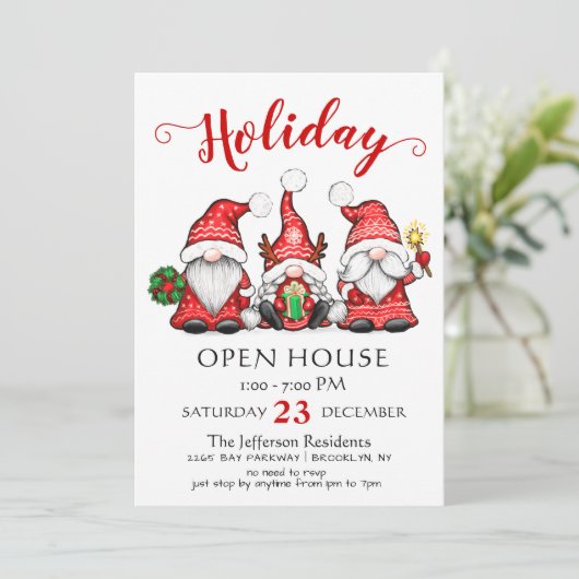 サンタおもしろい格言ズクリスマスホリデーオープンハウス 招待状 (スタンド正面)