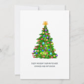 サンタおもしろい格言ズクリスマスホリデーオープンハウス 招待状 (裏面)