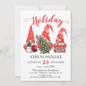 サンタおもしろい格言ズクリスマスホリデーオープンハウス 招待状 (正面)