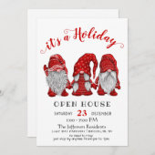 サンタおもしろい格言ズクリスマスホリデーオープンハウス 招待状 (正面/裏面)