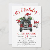 サンタおもしろい格言ズクリスマスホリデーオープンハウス 招待状 (正面)