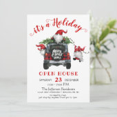 サンタおもしろい格言ズクリスマスホリデーオープンハウス 招待状 (スタンド正面)