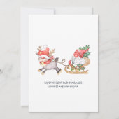 サンタおもしろい格言ズクリスマスホリデーオープンハウス 招待状 (裏面)