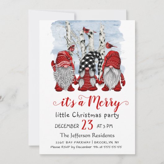 サンタおもしろい格言ズメリークリスマスパーティー 招待状 (正面)