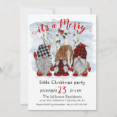 サンタおもしろい格言ズメリークリスマスパーティー 招待状 (正面)