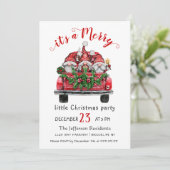 サンタおもしろい格言ズメリークリスマスパーティー 招待状 (スタンド正面)