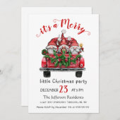 サンタおもしろい格言ズメリークリスマスパーティー 招待状 (正面/裏面)