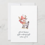 サンタおもしろい格言メリークリスマスリトルパーティー 招待状 (裏面)