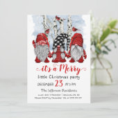 サンタおもしろい格言メリークリスマスリトルパーティー 招待状 (スタンド正面)
