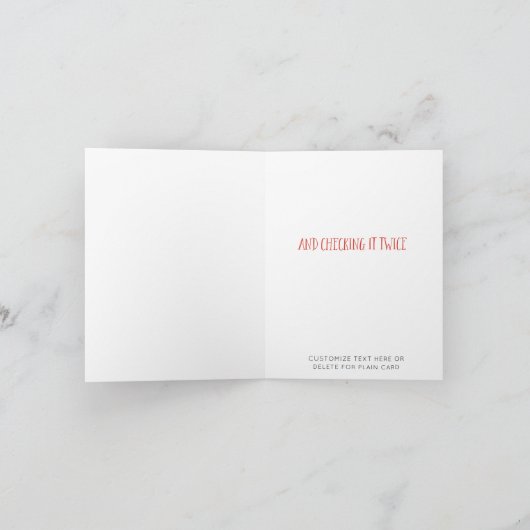 サンタおもしろい漫画クリスマスリストノベルティ巨人 シーズンカード (内部)