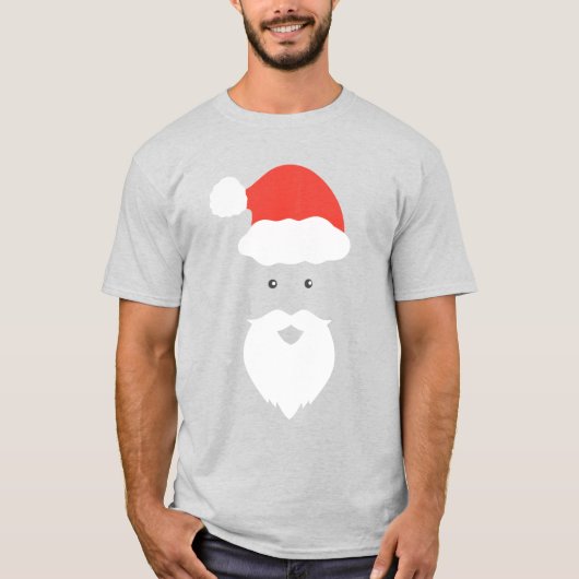 サンタおもしろい顔ハッピーメリークリスマスクリスマス家族 Tシャツ (正面)