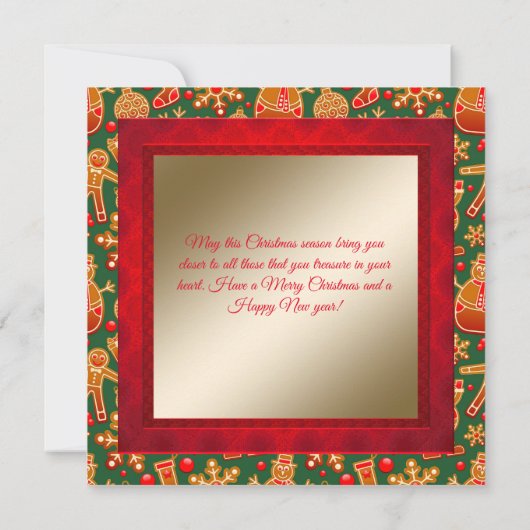 サンタおもしろい&トナカイ子供のクリスマスカード 招待状 (裏面)