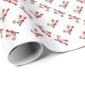 サンタおもしろい&トナカイ漫画ベビー ラッピングペーパー (ロールコーナー)