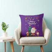 サンタおもしろい、雪だるま、トナカイのメリークリスマス クッション (椅子)