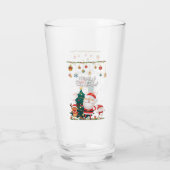 サンタおもしろい、雪だるま、トナカイのメリークリスマス タンブラーグラス (裏面)