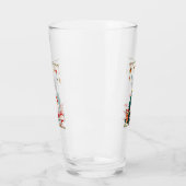 サンタおもしろい、雪だるま、トナカイのメリークリスマス タンブラーグラス (左)