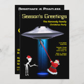 サンタおもしろい🎅🛸 UFOクリスマスパーティー シーズンカード (正面/裏面)