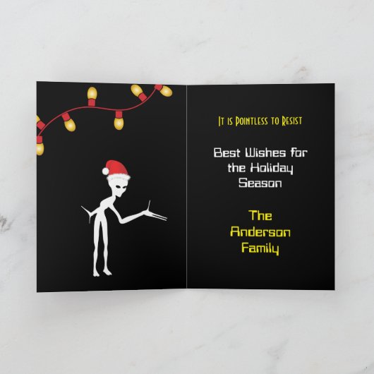 サンタおもしろい🎅🛸 UFOクリスマスパーティー シーズンカード (内部)