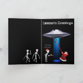 サンタおもしろい🎅🛸 UFOクリスマス シーズンカード (内部)