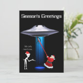 サンタおもしろい🎅🛸 UFOクリスマス 招待状 (スタンド正面)