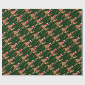 サンタおよびこぶ日のラクダのクリスマスの包装紙 ラッピングペーパー (フラット)