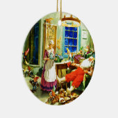 サンタおよびクロースRelax夫人のクリスマスの夜 セラミックオーナメント (右)