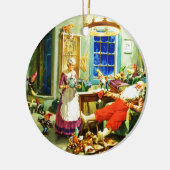 サンタおよびクロースRelax夫人のクリスマスの夜 セラミックオーナメント (左)