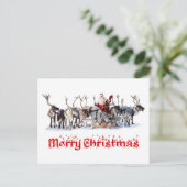 サンタおよびトナカイ シーズンポストカード (スタンド正面)