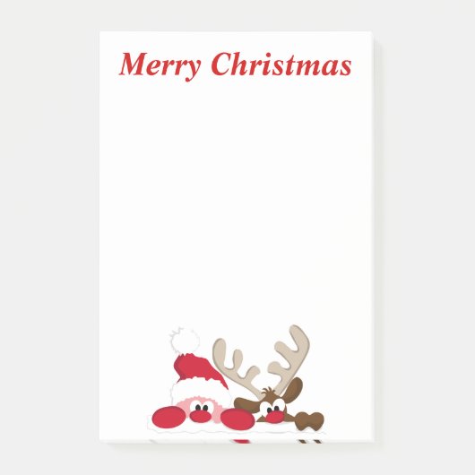 サンタおよびトナカイ ポストイット (正面)