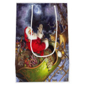 サンタおよびトナカイ ミディアムペーパーバッグ (裏面)