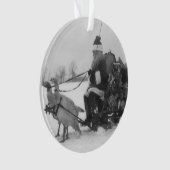 サンタおよびトルコの彼のトナカイ オーナメント (正面)
