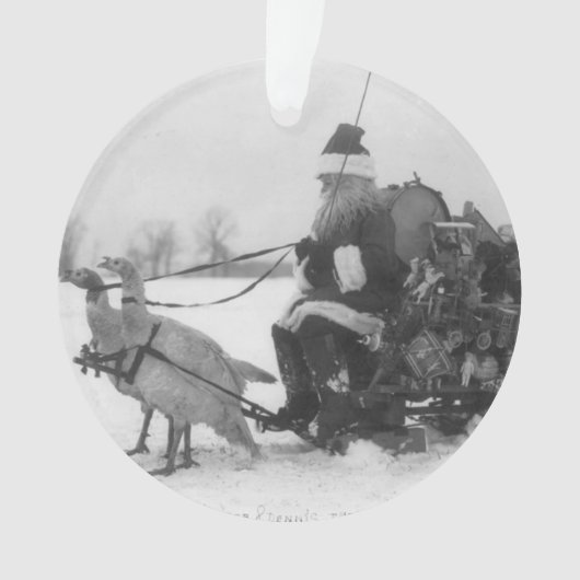 サンタおよびトルコの彼のトナカイ オーナメント (正面)