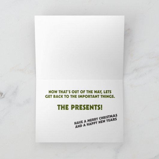 サンタおよびプレゼントカード シーズンカード (内部)