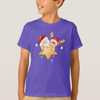 サンタおよびルディの星 Tシャツ